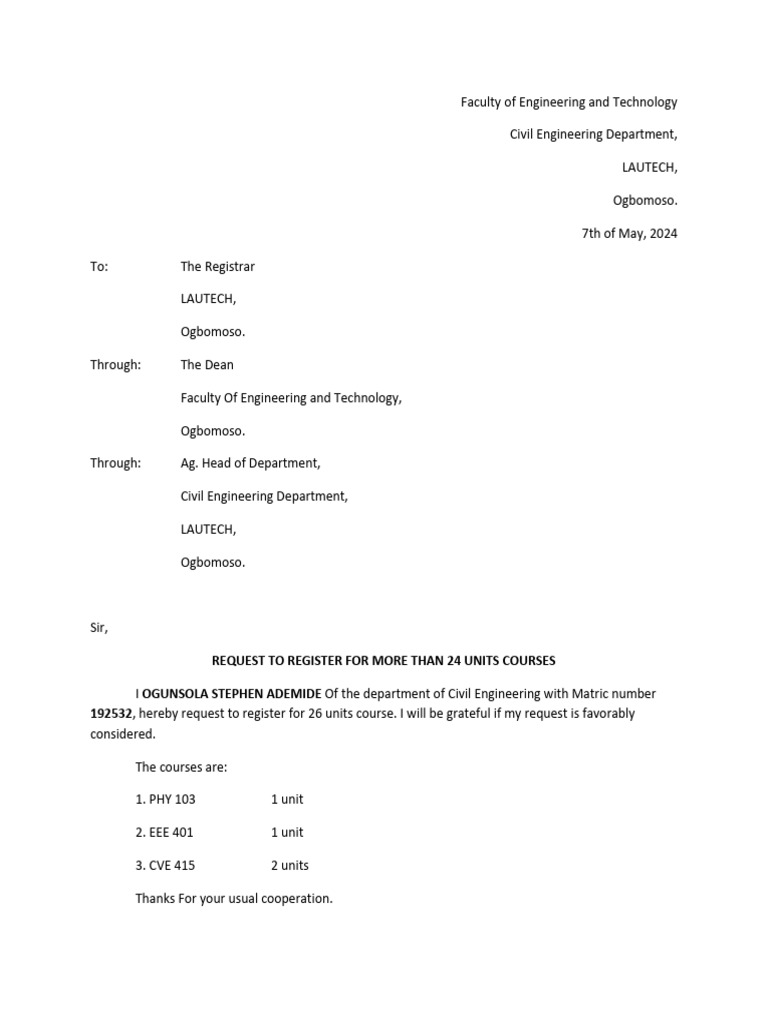 STEPHEN Request Letter | PDF