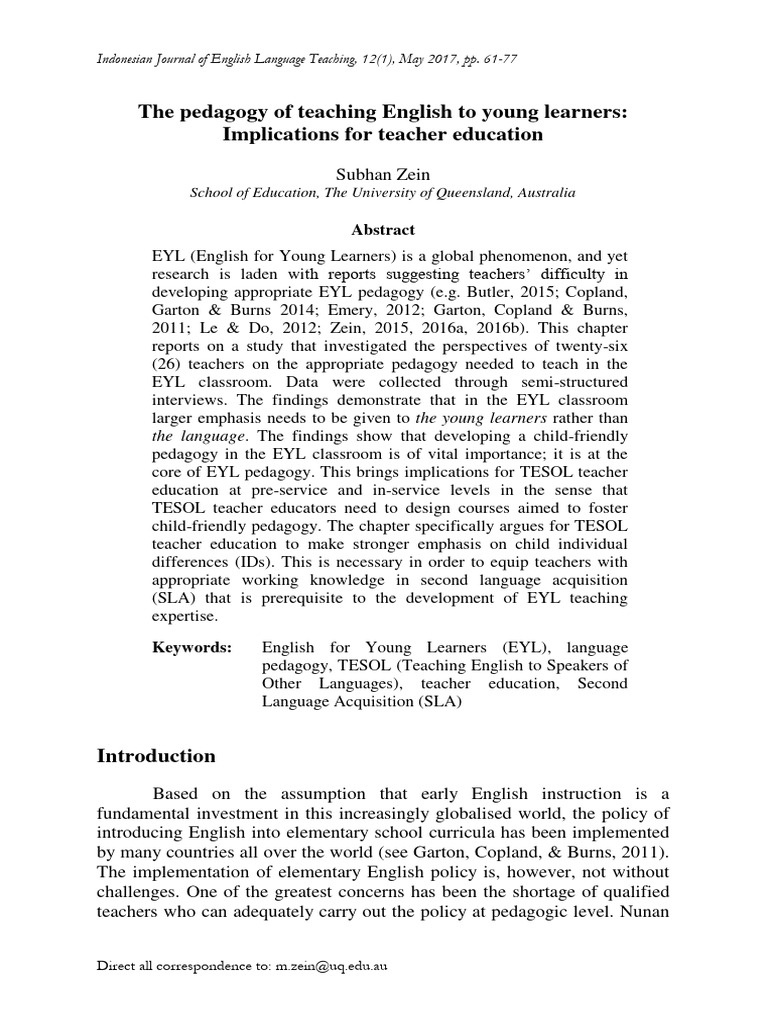 EYL Pedagogy: Teacher Education Insights | PDF | Teachers | Pedagogy