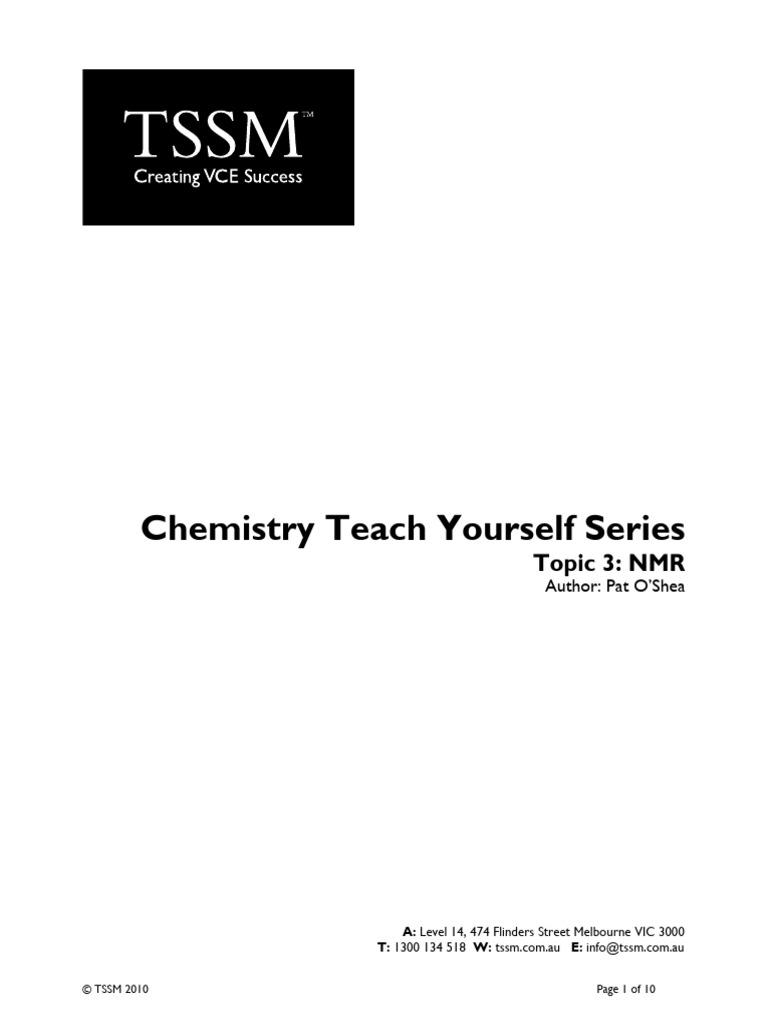 Understanding NMR Spectroscopy Basics | PDF | Nuclear Magnetic ...