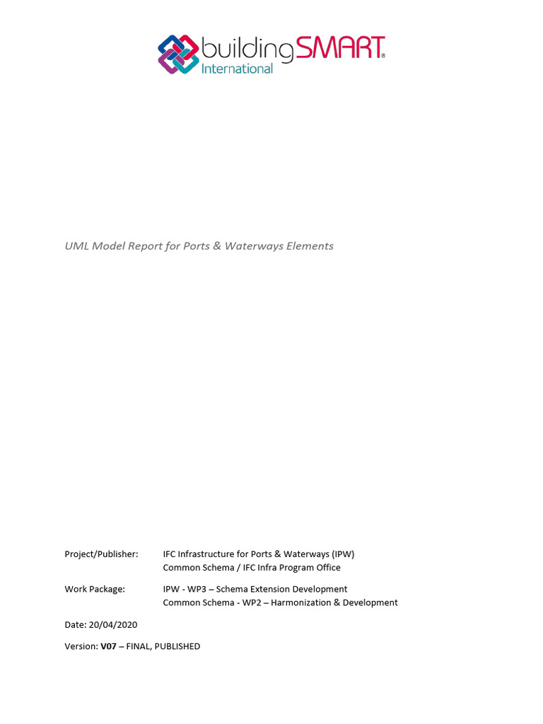 IR-CS-WP2-UML - Model - Report - Part 3 - Ports&Waterway | PDF ...