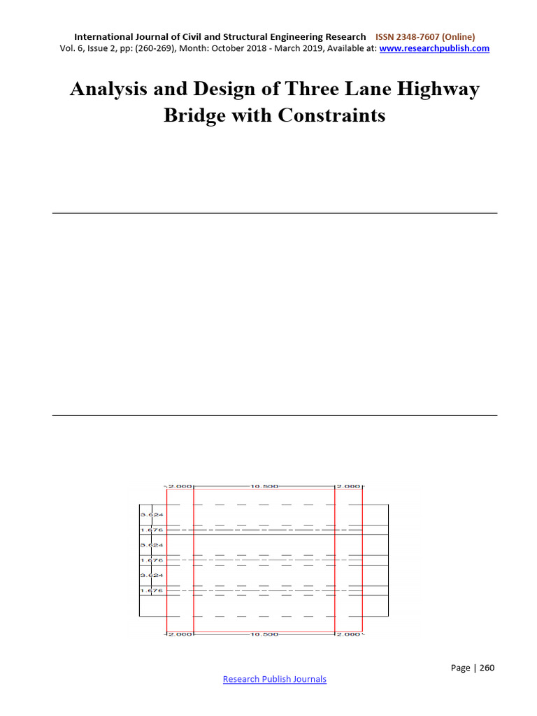 Design of 3-Lane Highway Bridge | PDF | Bending | Beam (Structure)