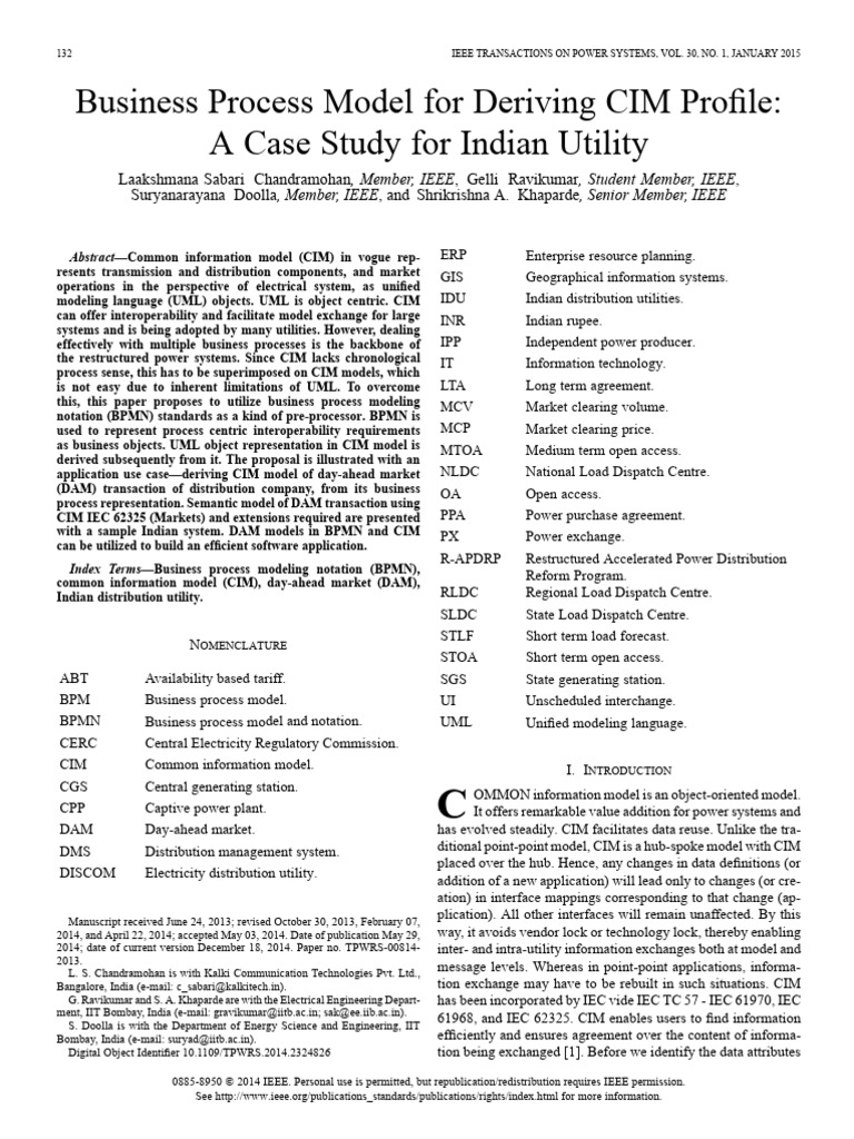 Business Process Model For Deriving CIM Profile | PDF | Unified ...