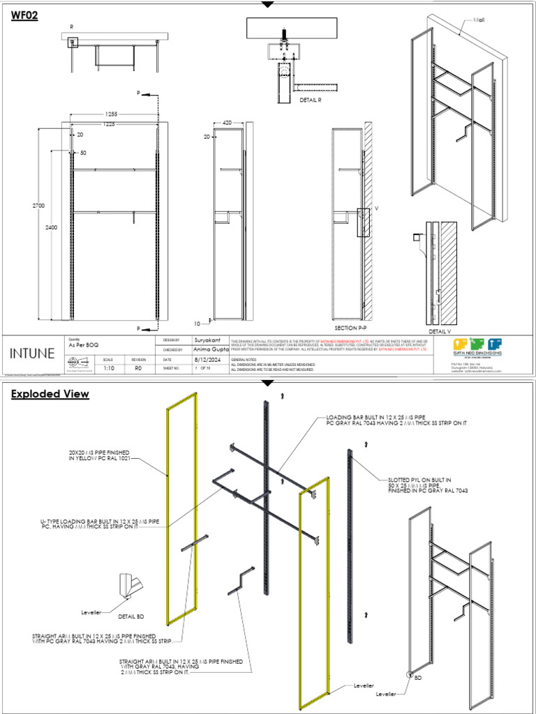 Detailed Engineering Drawings for Wall Components | PDF
