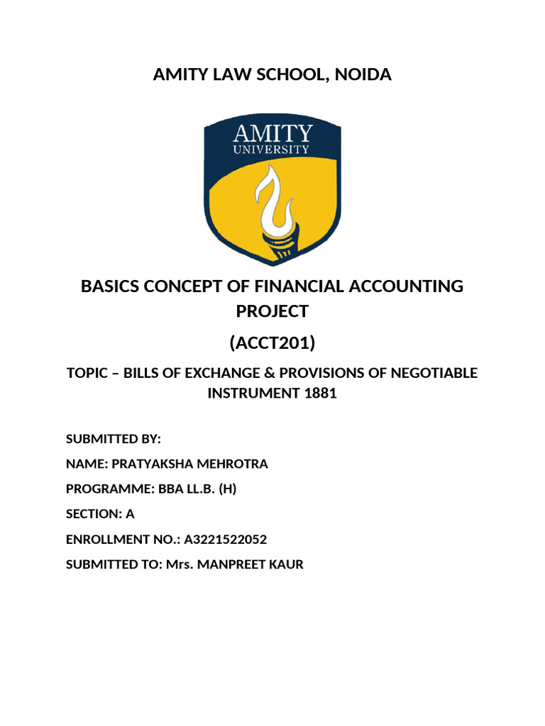 Accounts Project | PDF | Negotiable Instrument | Cheque