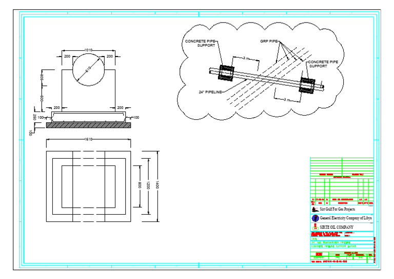 Concrete Support For Pipeline Layout | PDF | Natural Gas | Fuel Production