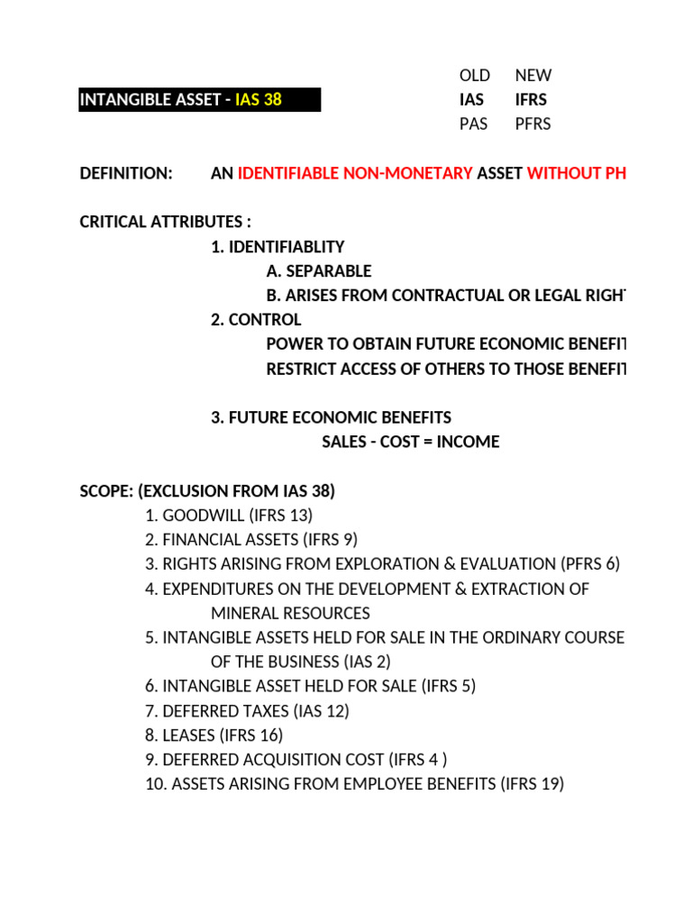 Intangible Asset Lecture Pdf Goodwill Accounting Intangible Asset