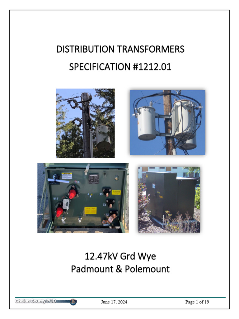 Distribution Transformers Specification 1212.01 | PDF | Transformer ...