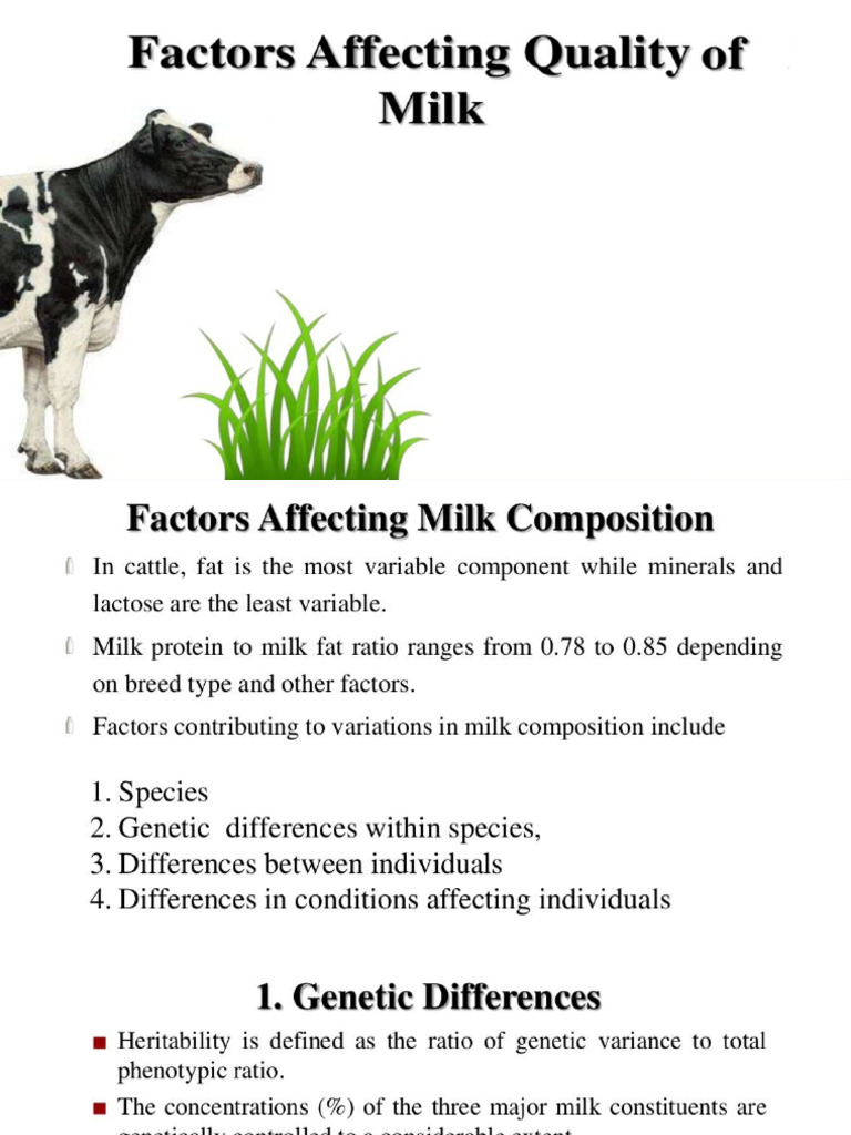 F5 Factors Affecting Milk Compo. | PDF