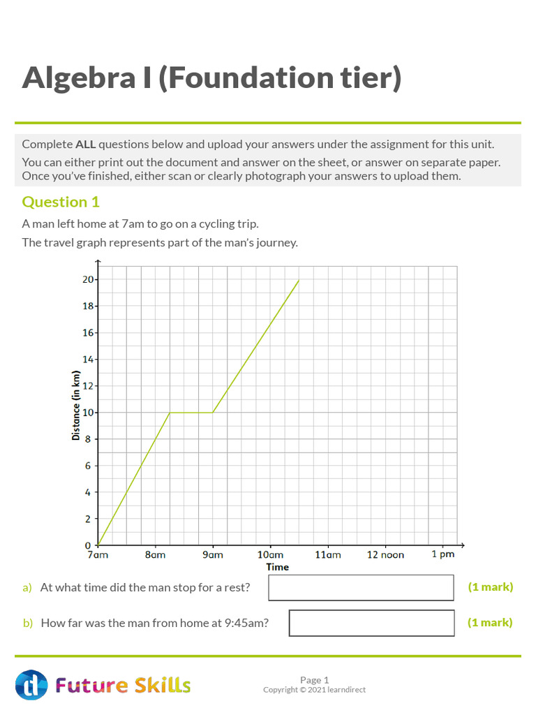 Algebra I Foundation Tier | PDF | Algebra | Equations