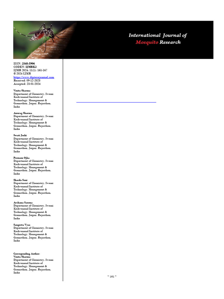 Health Risks of Chemical Mosquito Repellents | PDF | Medical Specialties