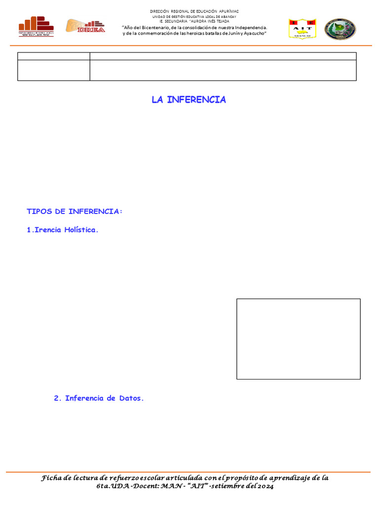 Tipos de Inferencia en Educación | PDF | Inferencia | Razonamiento ...