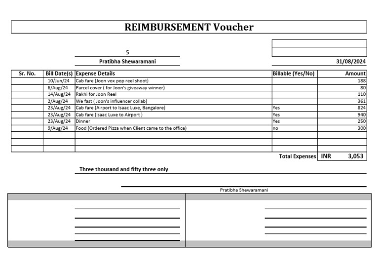 OR Reimbursement Voucher | PDF