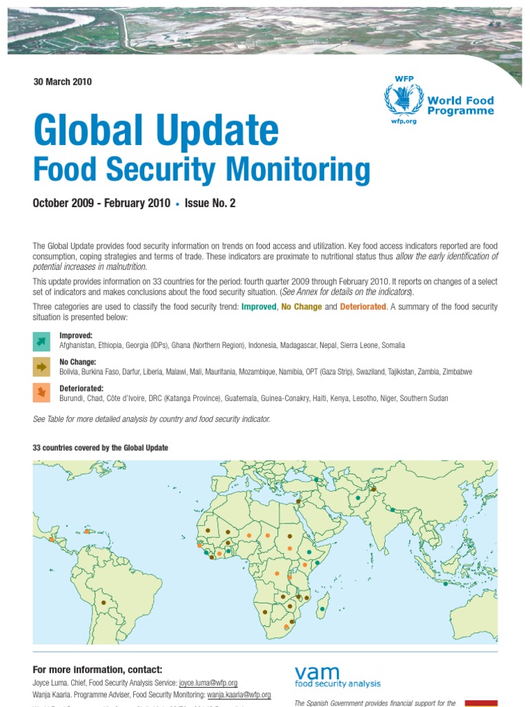 Global Update Food Security Monitoring PDF Food Security Malnutrition