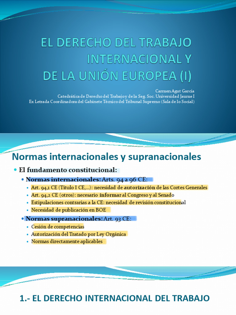 Tema 3. Derecho Internacional y de La UE (3) 2 | PDF | Organización ...