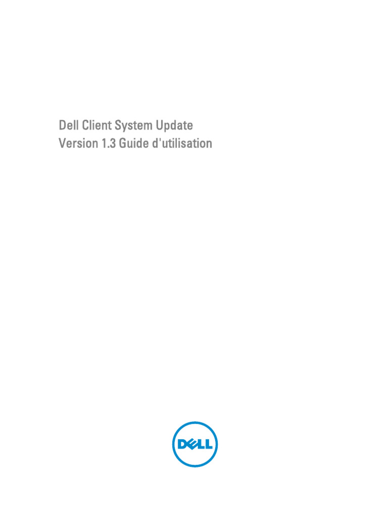 Guide d'utilisation de Dell Client Update | PDF | Interface en ligne de ...