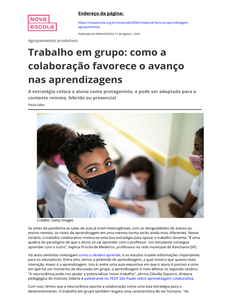 Trabalho em Grupo Como A Colaboracao Favorece o Avanco Nas ...