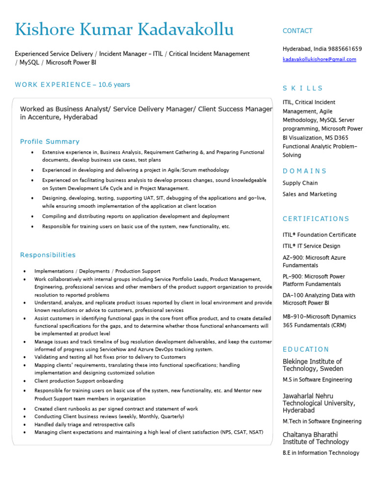 Business Analyst - Service Delivery Manager - Incident Manager | PDF |  Software Development Process | Xbox