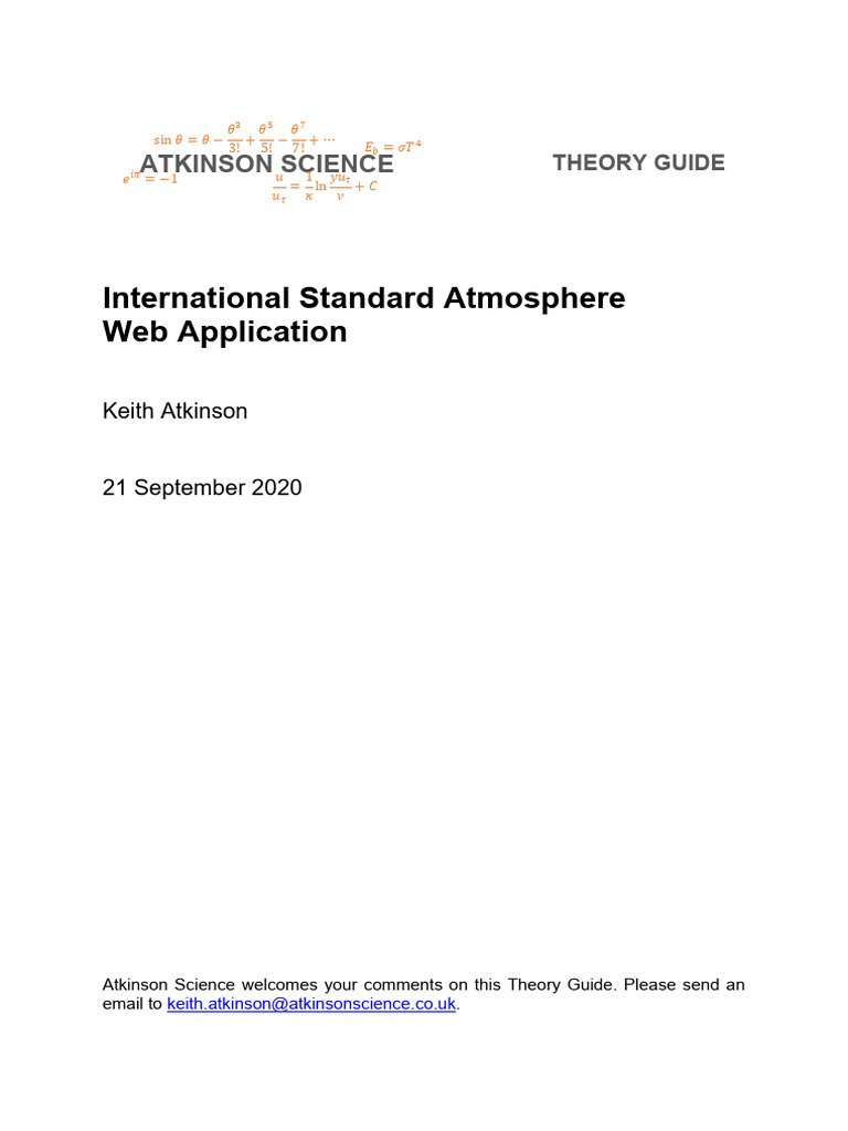 International Standard Atmosphere Guide | PDF | Applied And ...