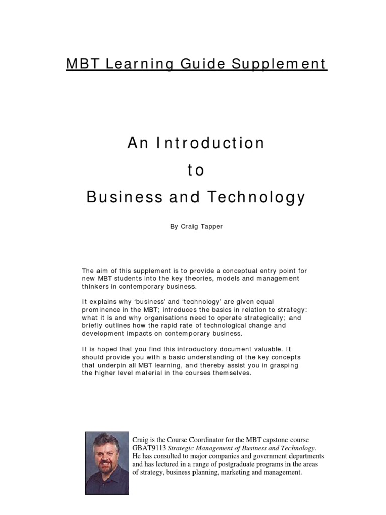 Understanding MBT in Business Context | PDF