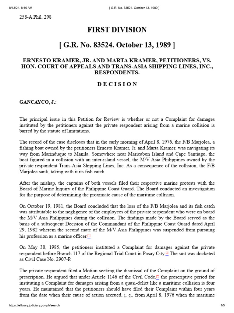 Kramer et al vs court of appeals et al 178 scra 518 pdf