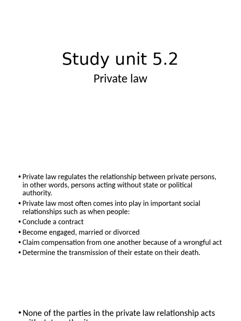 Study+unit+5.2 | PDF | Civil Law (Legal System) | Justice