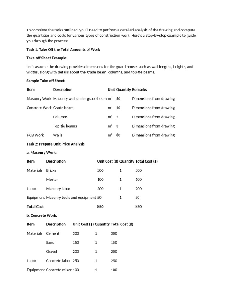 Boq Pdf Concrete Masonry
