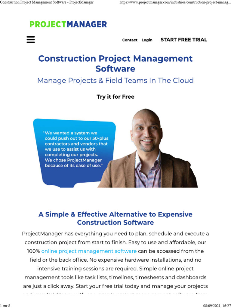 Construction Project Management Software - ProjectManager | PDF