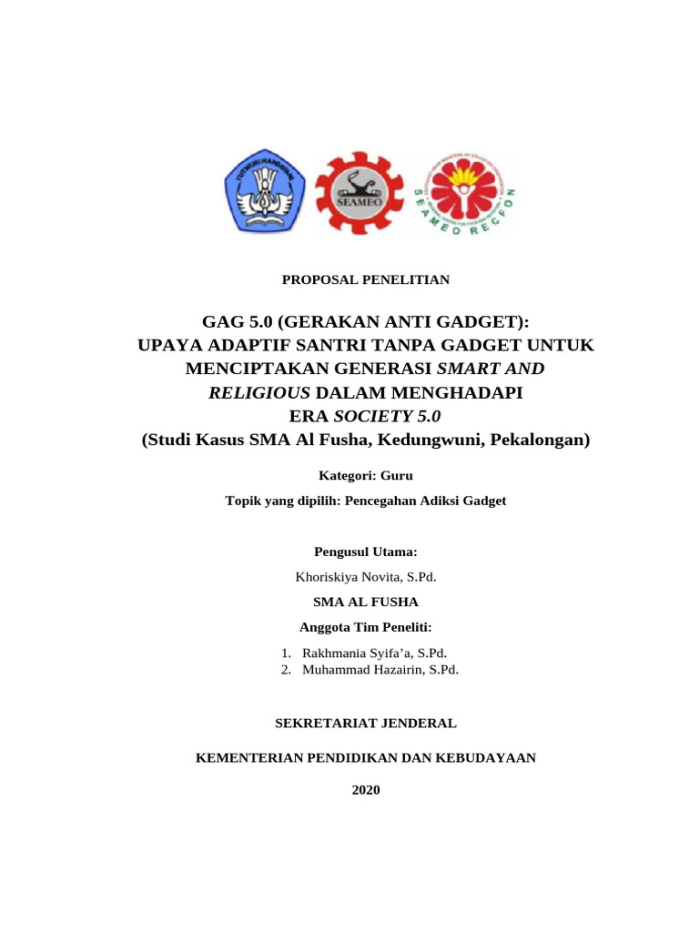 Proposal Penelitian SEMAO | PDF