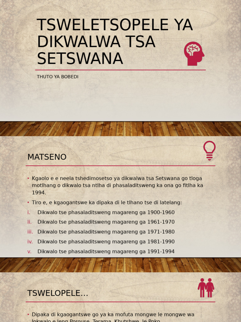 Setswana Literature Development Overview | PDF | Languages Of Africa