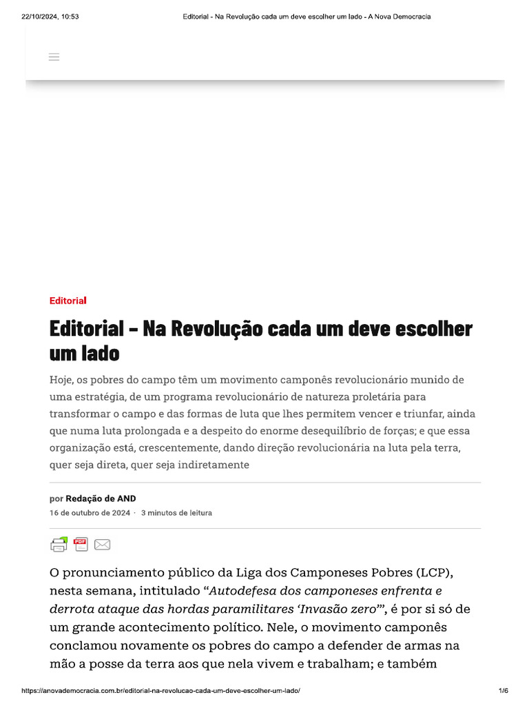 Revolução Tem Lado Editorial | PDF