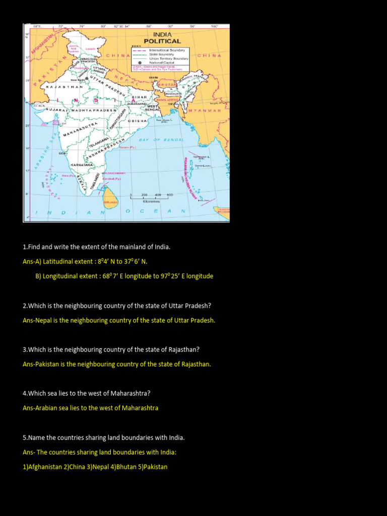 Map Reading Questions | PDF | Plateau | Tropics