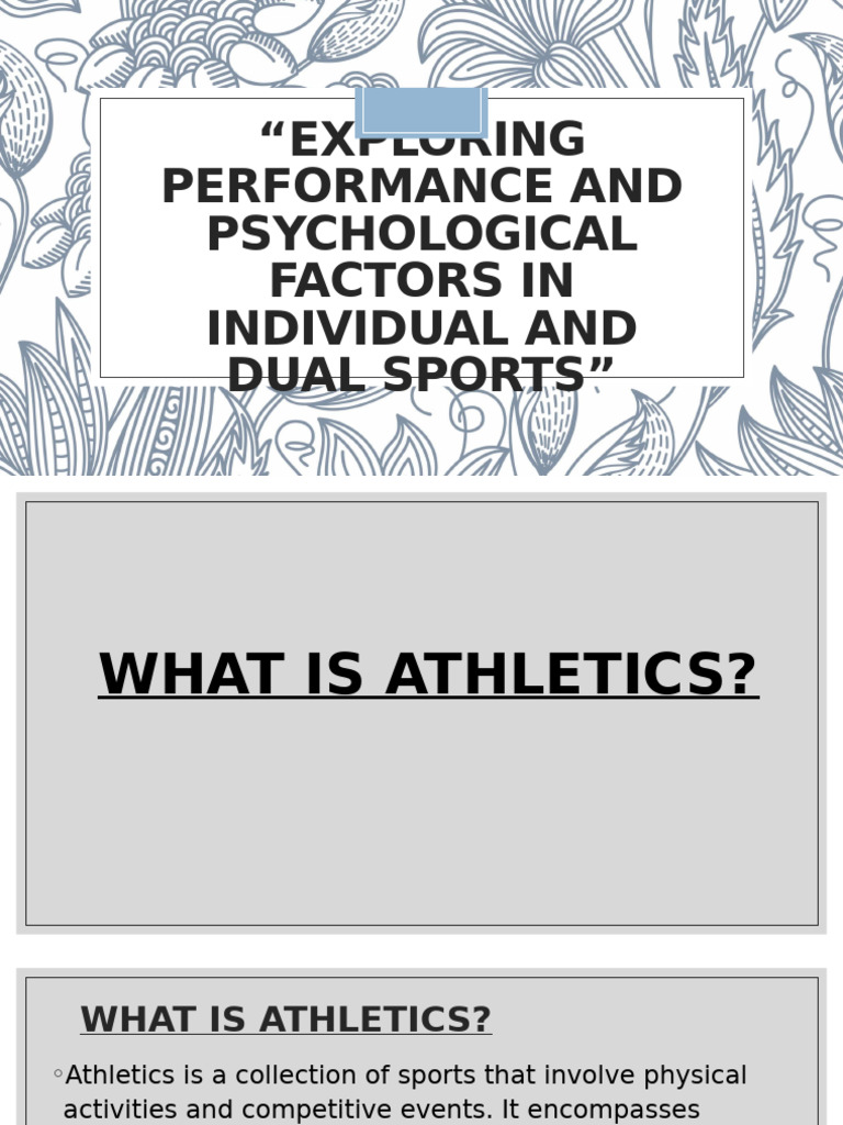 Sprinting and Hurdles in Athletics | PDF | Track And Field | Long ...