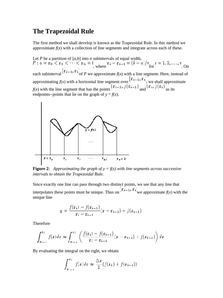 The trapezoidal rule 2 pdf integral function mathematics 