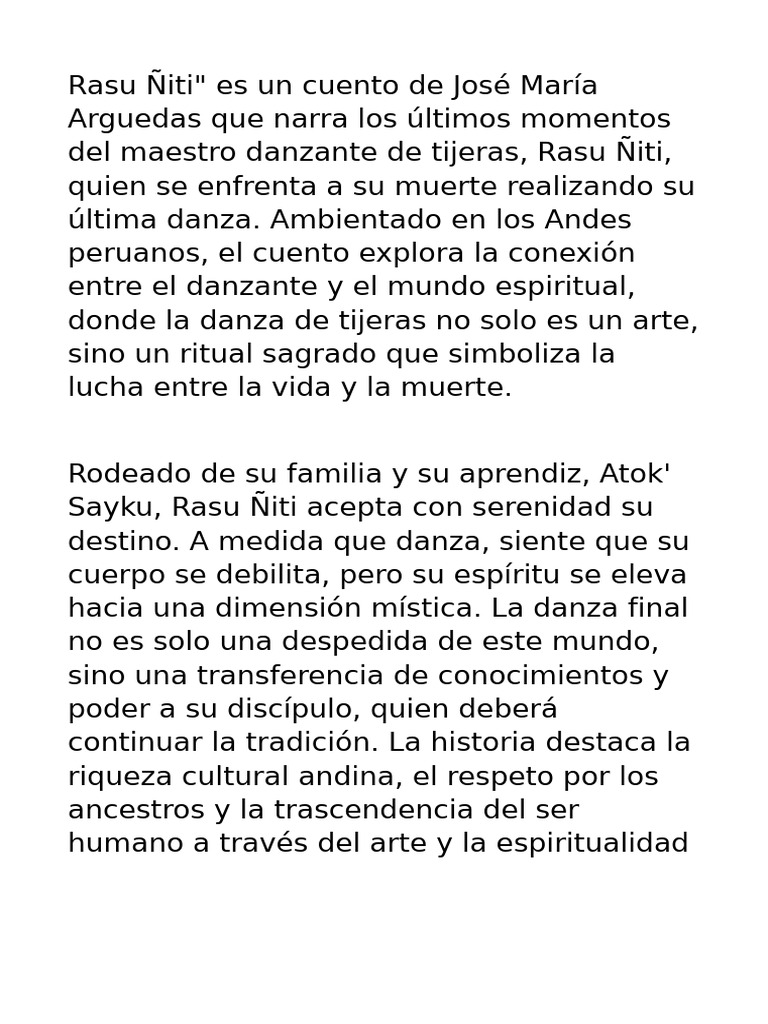 Última danza de Rasu Ñiti en los Andes | PDF
