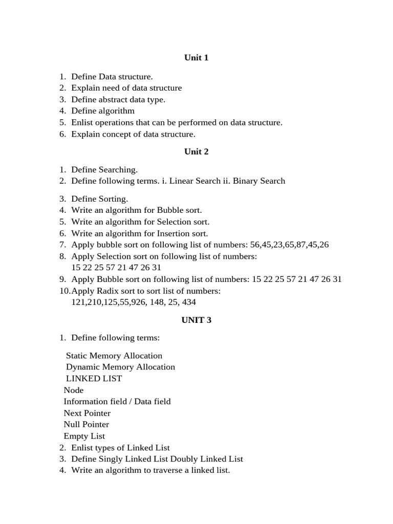 Question Bank Only For DSY Students | PDF