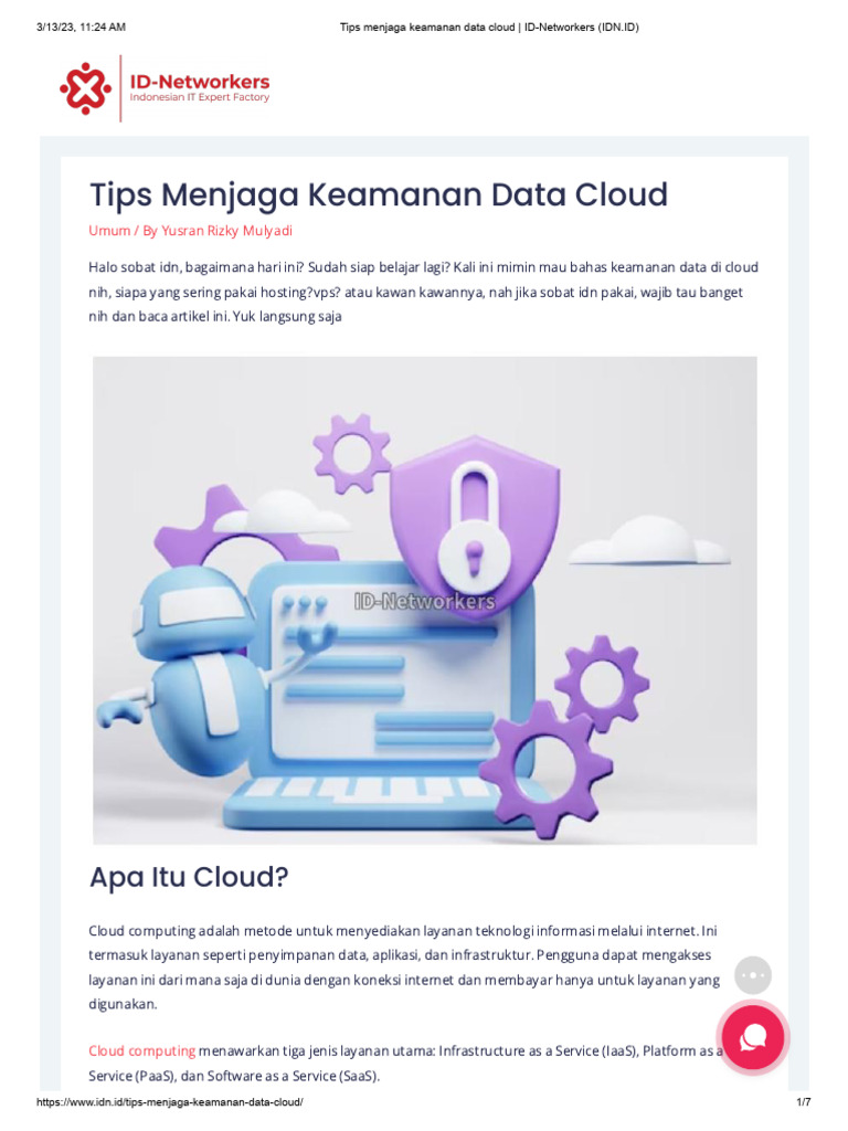 Tips Menjaga Keamanan Data Cloud - ID-Networkers (IDN - ID) | PDF