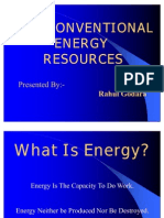 Non Conventional Energy Resources