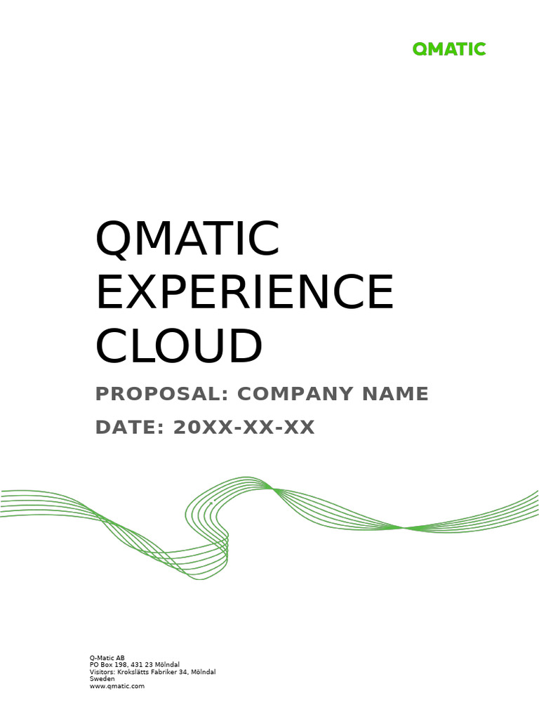 Qmatic Experience Cloud - Proposal Template | PDF | Cloud Computing ...