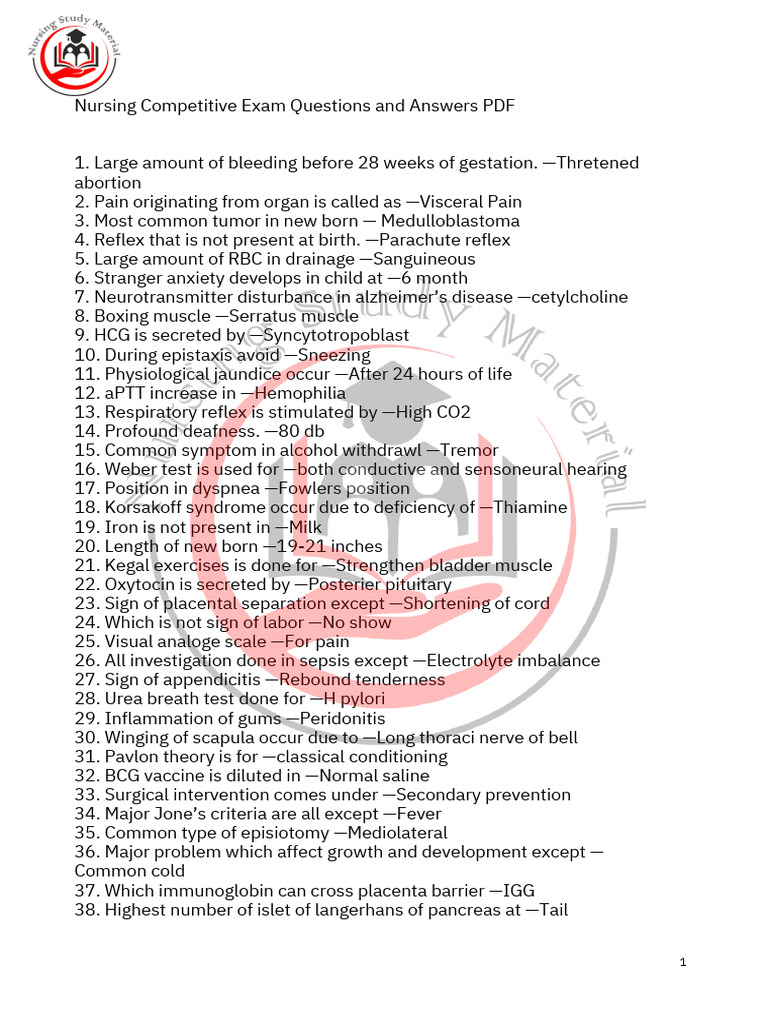Competitive Exam Questions And Answers
