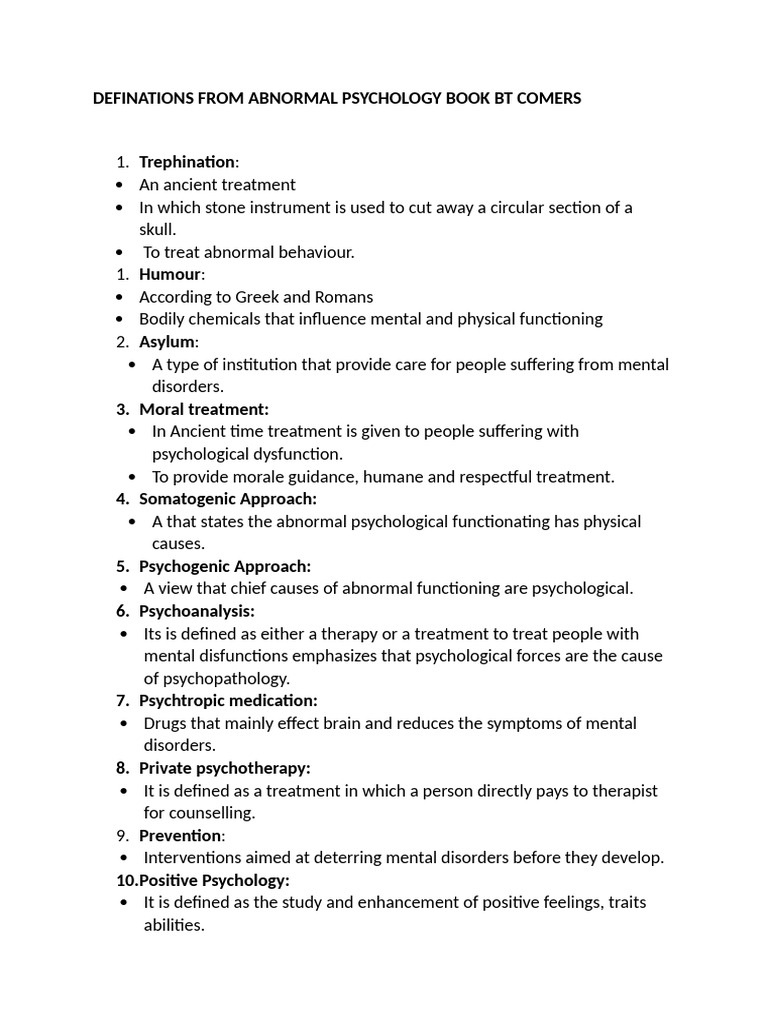 Key Concepts in Abnormal Psychology | PDF | Experiment | Psychotherapy