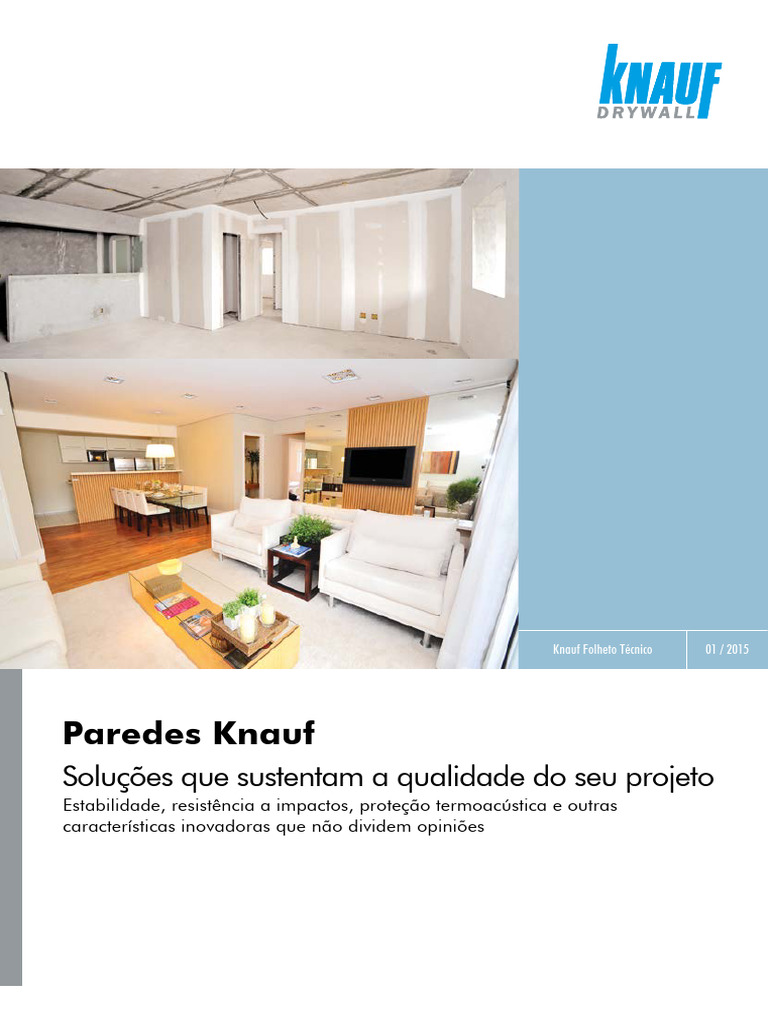 Knauff - Sistemas de Drywall | PDF | Drywall | Elementos arquitetônicos