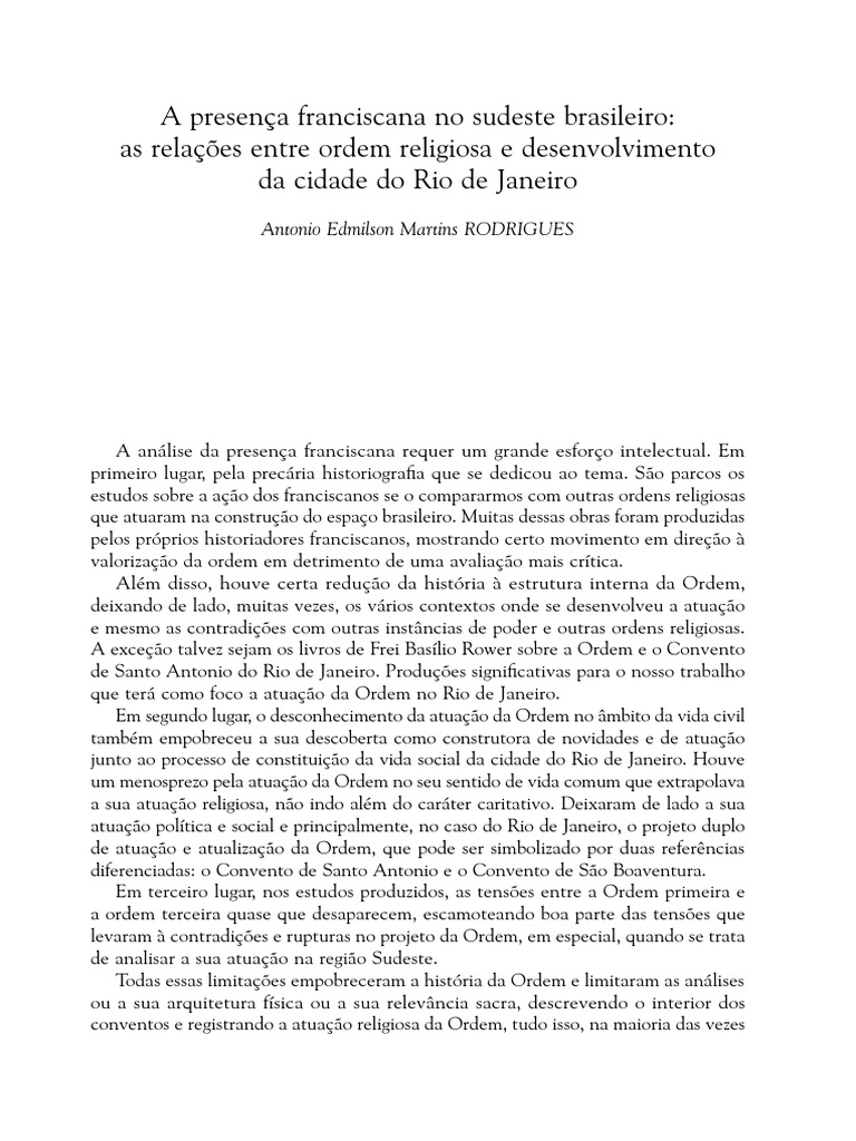 a-presen-a-franciscana-no-sudeste-brasileiro-as-rela-es-entre-ordem