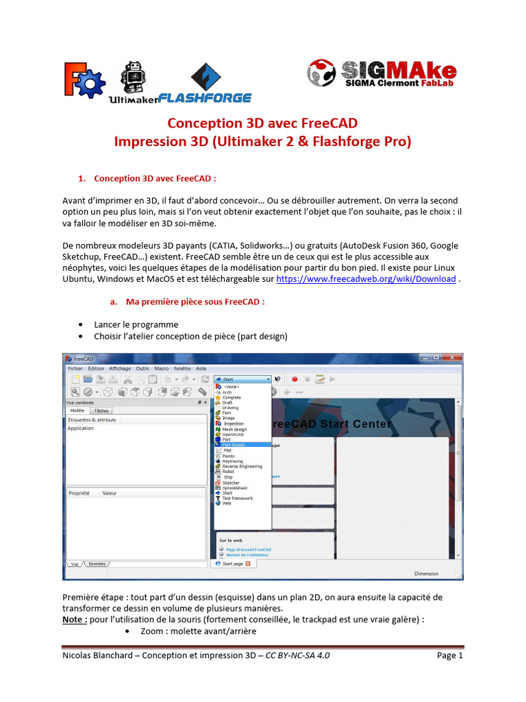 Conception et Impression 3D avec FreeCAD | PDF | Impression 3D ...