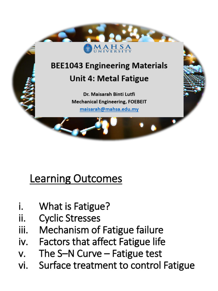 Understanding Metal Fatigue in Engineering | PDF | Fatigue (Material ...