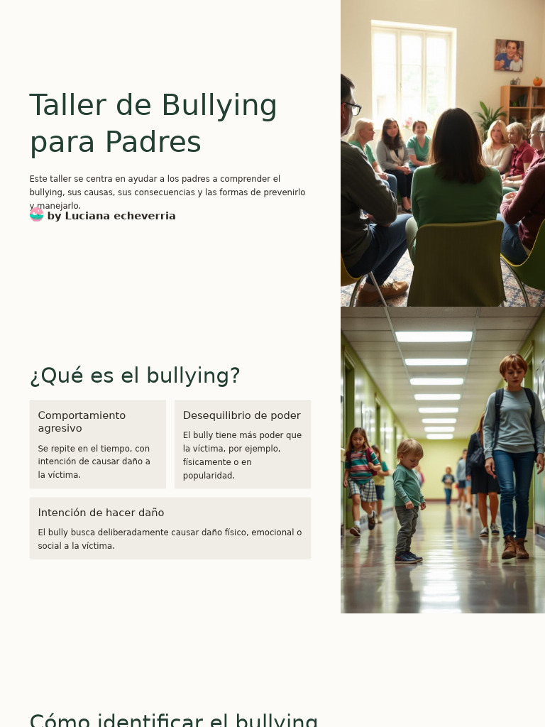 Taller de Bullying Para Padres | PDF | Las emociones | Comportamiento