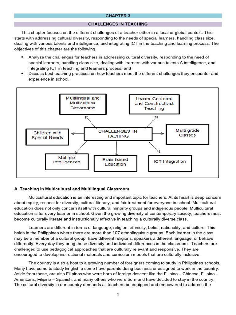 Teaching Challenges in Diverse Classrooms | PDF | Constructivism ...