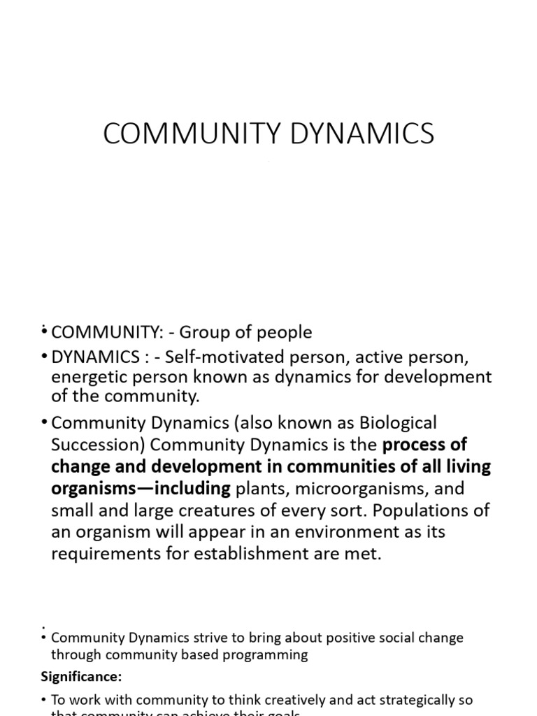Understanding Community Dynamics | PDF | Community | Empowerment