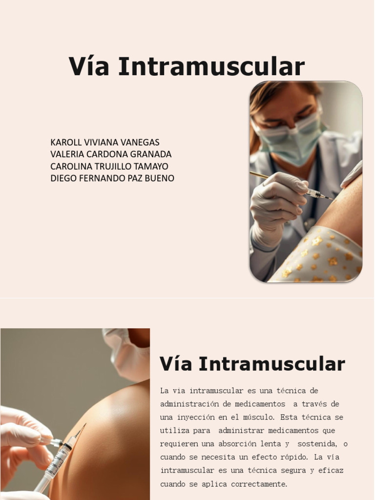 Via Intramuscular PDF | PDF | Inyección (medicina) | Medicamentos con ...