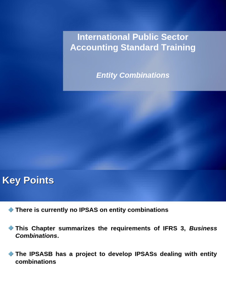 IPSASB Project on Entity Combinations | PDF | Fair Value | Mergers And ...