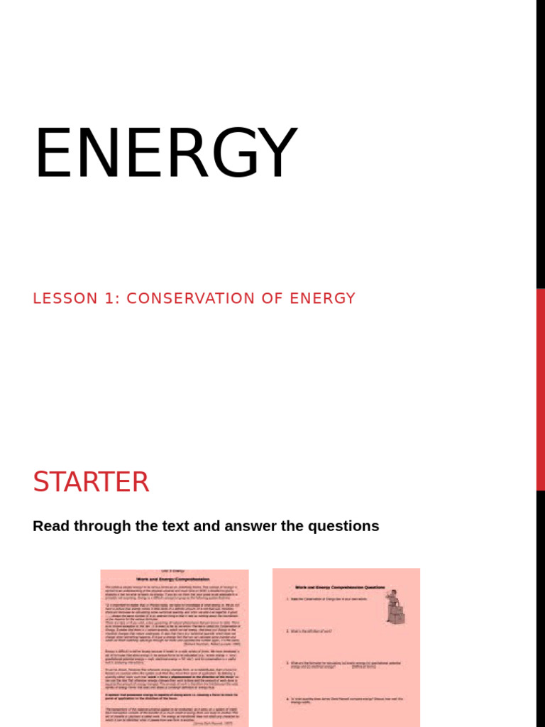 Conservation of Energy | PDF
